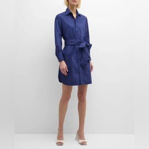 Frances Valentine Blue Mini Shirt Dress Size Small